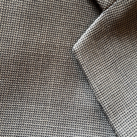 CALVIN KLEIN Size 42 Lightwgt 100% Wool YearRound Classic Blazer Tan/Blue Micro - Picture 12 of 15